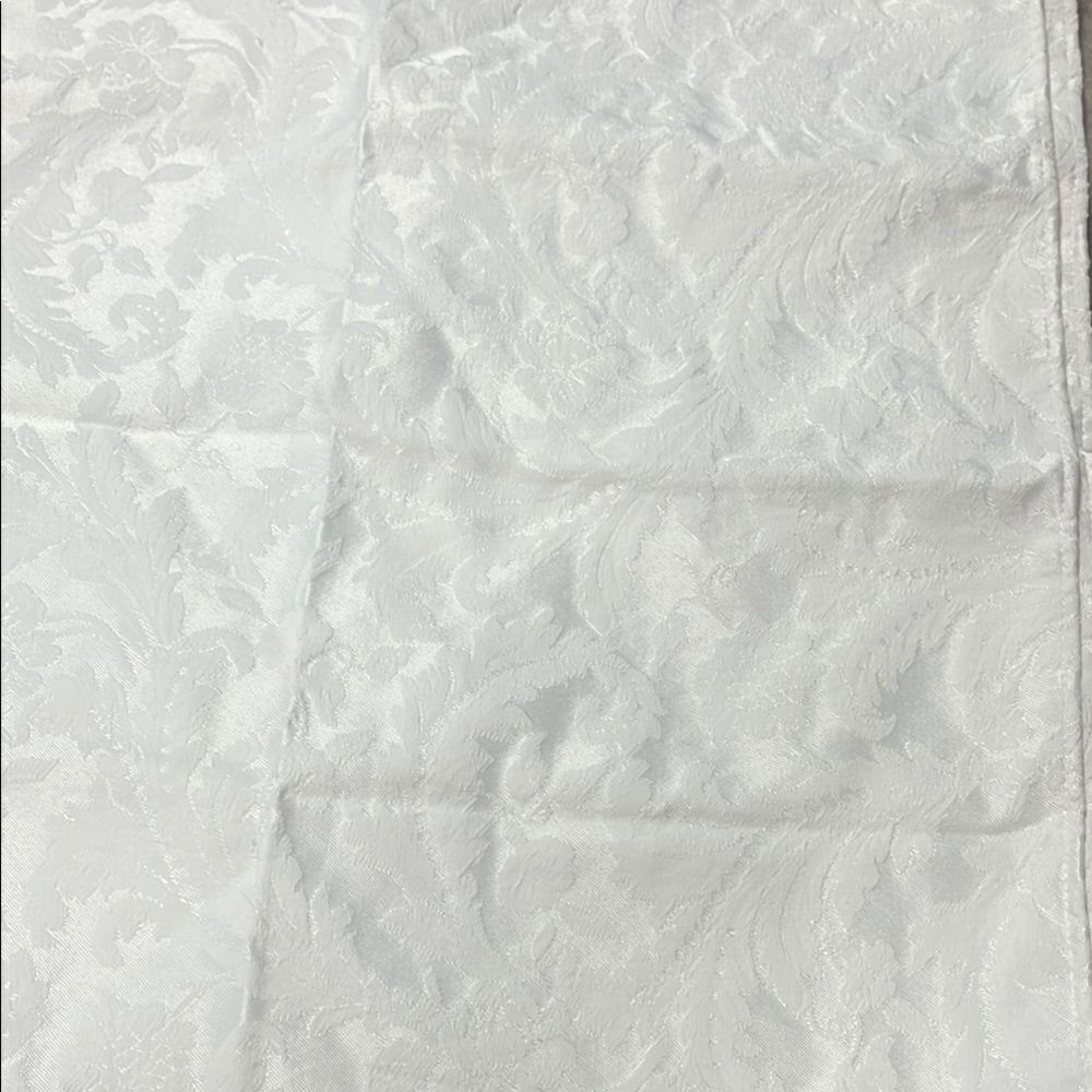 Elegant White Damask Fabric Avon